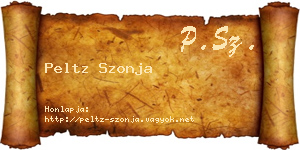 Peltz Szonja névjegykártya